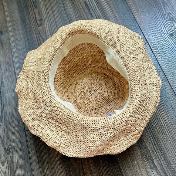 Raffia Sun Hat with Brown Band main image 10